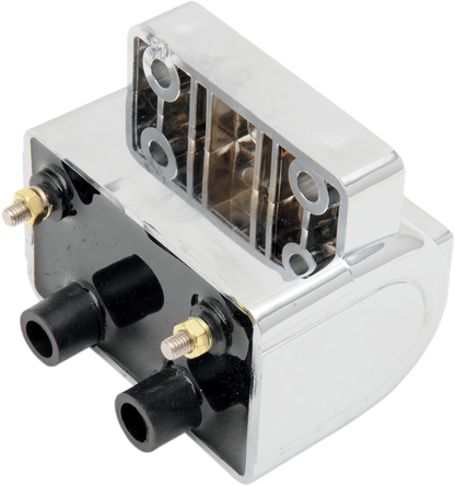 Drag Specialties Chrome 3 OHM 12V Dual Motorcycle Ignition Coil 1970-2006 Harley