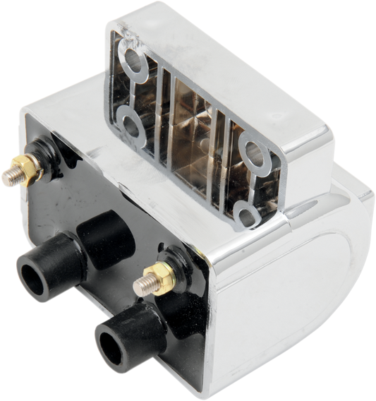 Drag Specialties Chrome 3 OHM 12V Dual Motorcycle Ignition Coil 1970-2006 Harley