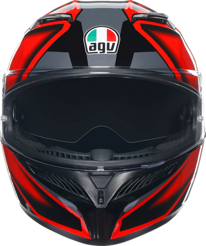 AGV K3 Compound Red Unisex Adult Motorcycle Street Riding Full Face Helmet
