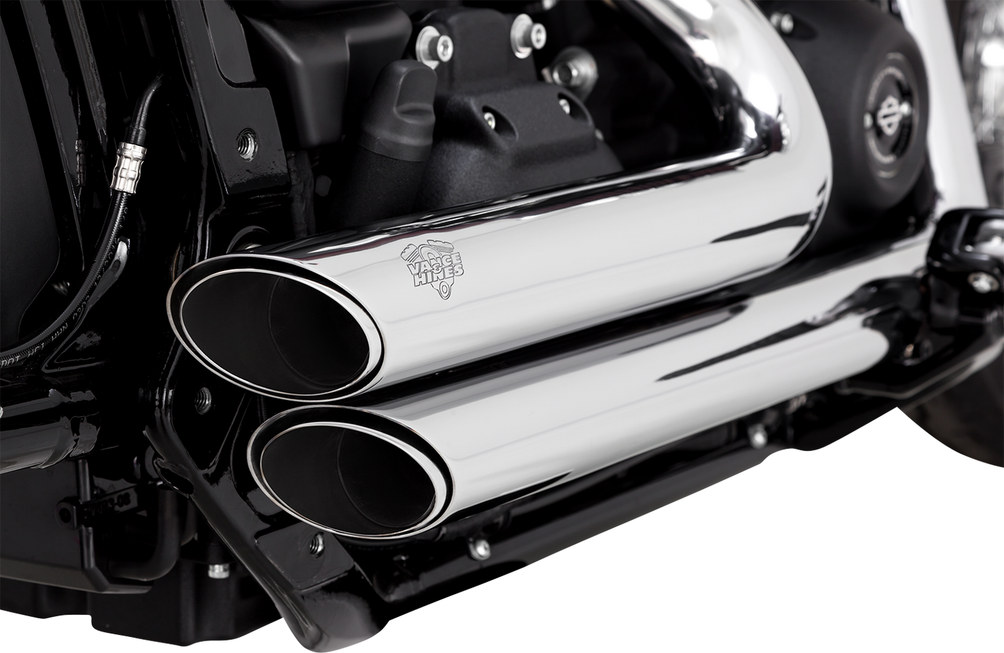 Vance & Hines Chrome Shortshots Staggered Exhaust 2018-2024 Harley Softail