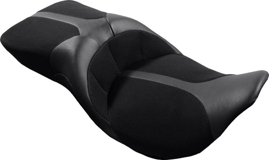 Danny Gray Leather Tourist Air Cell 2 up Seat 2008-2024 Harley Touring FLTR FLHX