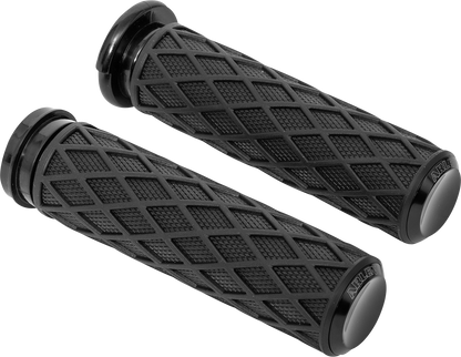 Arlen Ness Diamond Black 1" Handlebar Cable Hand Grips 1980-2022 Harley Models