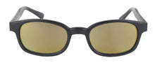 X-KD's Original 1 Pair Matte Black Gold Lens Old School Biker Sunglasses 1000