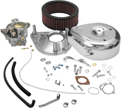 S&S Cycle Chrome Super E Carburetor Kit for 66-84 Harley Touring FL FLHX FX FXE