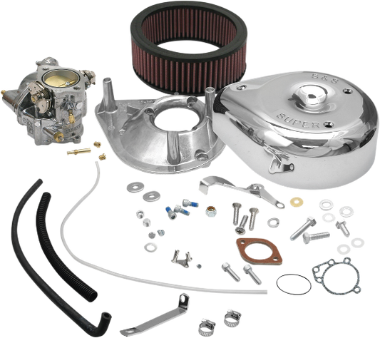 S&S Cycle Chrome Super E Carburetor Kit for 66-84 Harley Touring FL FLHX FX FXE