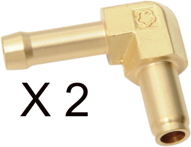 Drag Specialties 2 Brass Fuel  1/4" Inlet Fitting Kelhin CV Carb for 1976-06 Harley