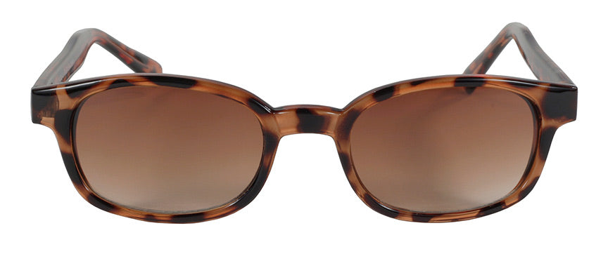 X-KD's Original 1 Pair Demi Frame Amber Fade Old School Biker Sunglasses 100