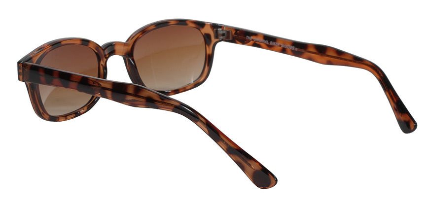 X-KD's Original 1 Pair Demi Frame Amber Fade Old School Biker Sunglasses 100