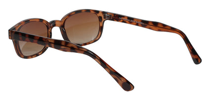 X-KD's Original 1 Pair Demi Frame Amber Fade Old School Biker Sunglasses 100