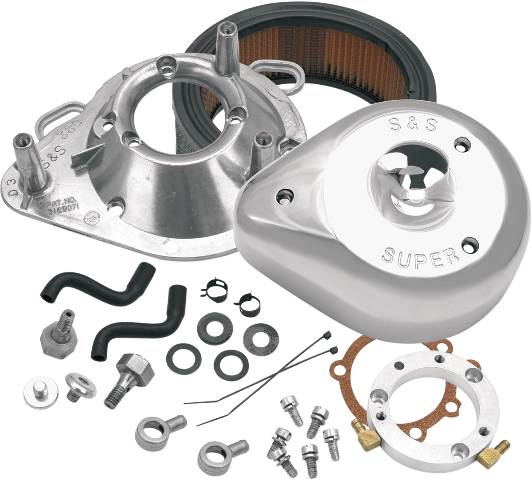S&S Cycle Chrome Tear Drop Air Cleaner Kit for 93-06 Harley Dyna Touring Softail