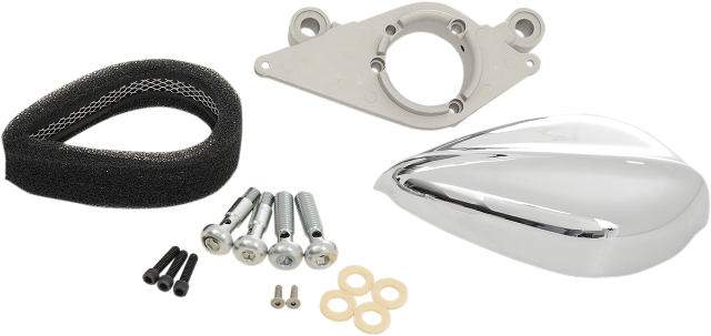 Paughco Chrome Tear Drop Air Cleaner Kit for 1988-2017 Harley Davidson Models