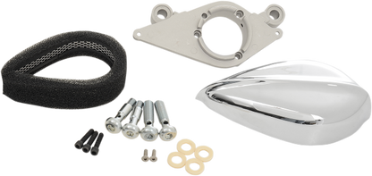 Paughco Chrome Tear Drop Air Cleaner Kit for 1988-2017 Harley Davidson Models