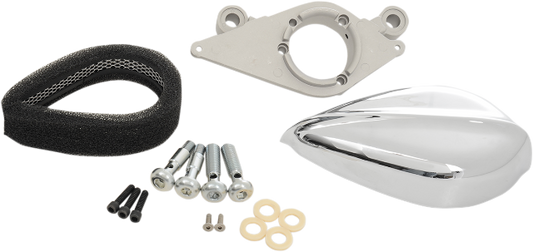 Paughco Chrome Tear Drop Air Cleaner Kit for 1988-2017 Harley Davidson Models