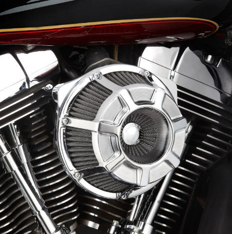 Arlen Ness Chrome Beveled Inverted Air Cleaner Filter Kit 99-17 Harley Touring