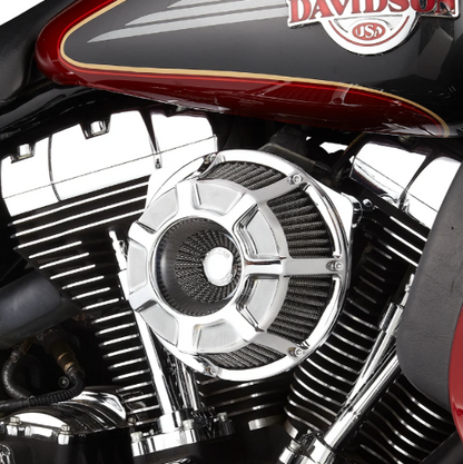 Arlen Ness Chrome Beveled Inverted Air Cleaner Filter Kit 99-17 Harley Touring