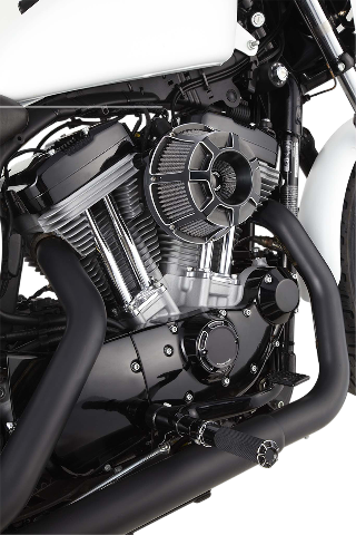 Arlen Ness Black Beveled Inverted Air Cleaner Filter Kit 99-17 Harley Touring