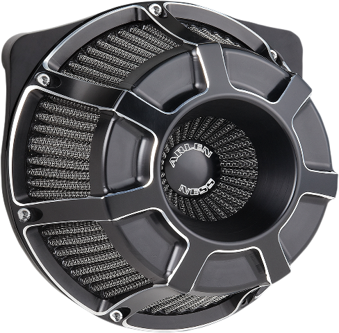 Arlen Ness Black Beveled Inverted Air Cleaner Filter Kit 99-17 Harley Touring