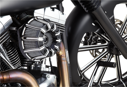Arlen Ness Black 10 Gauge Air Cleaner Filter for 1999-17 Harley Touring Softail