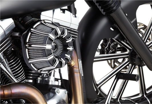 Arlen Ness Black 10 Gauge Air Cleaner Filter for 1999-17 Harley Touring Softail