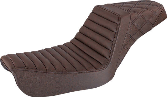 Saddlemen Brown Step Up Seat fits 2004-2005 Harley Dyna Low Rider Super Glide