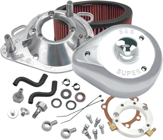 S&S Chrome Teardrop Air Cleaner Filter Kit fits 2001-2017 Harley Dyna Softail