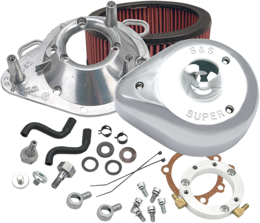 S&S Chrome Teardrop Air Cleaner Filter Kit fits 2001-2017 Harley Dyna Softail