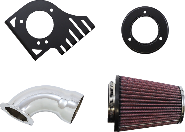 Cobra Chrome Cone Elbow Air Cleaner Intake Kit for 2018-2023 Harley Softail M8