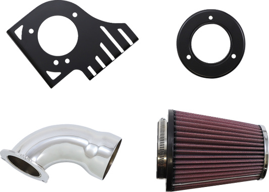 Cobra Chrome Cone Elbow Air Cleaner Intake Kit for 2018-2023 Harley Softail M8