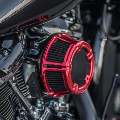 Arlen Ness Red Method Air Cleaner Filter Kit 00-17 Harley Dyna Touring FLD FLHX