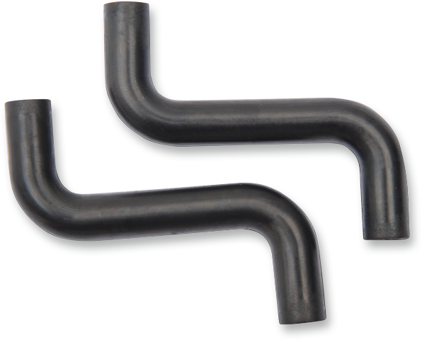 Eastern Black Pair Rubber Breather Tubes for 2008-2013 Harley Softail Touring