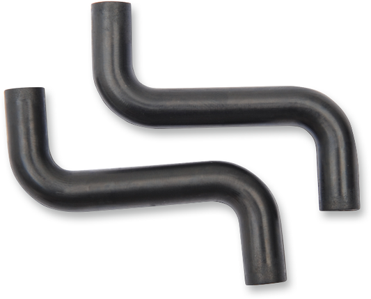 Eastern Black Pair Rubber Breather Tubes for 2008-2013 Harley Softail Touring