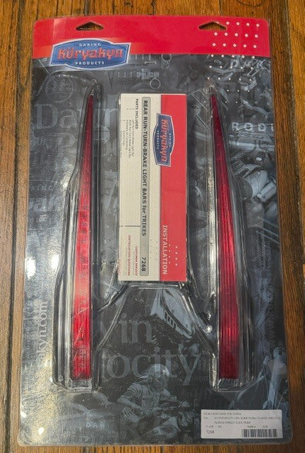 Kuryakyn Rear Run Brake Turn Light Bars for 09-24 Harley Trike FLHXXX