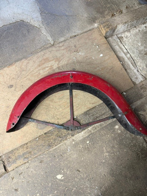 RARE Vintage Indian Motorcycle Sidecar Fender Original Red Steel OEM Antique