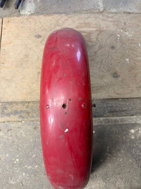 RARE Vintage Indian Motorcycle Sidecar Fender Original Red Steel OEM Antique