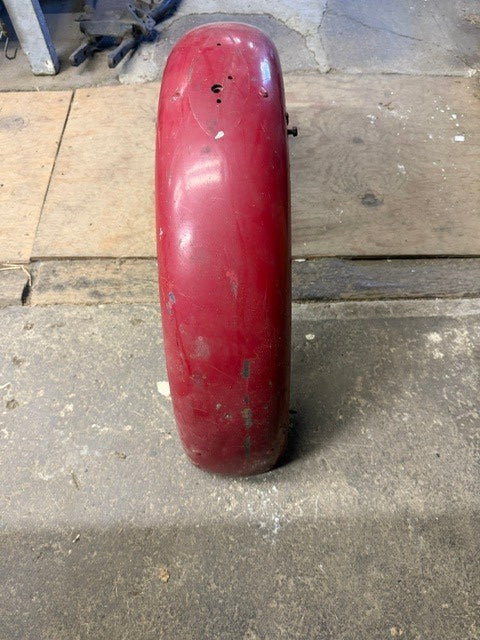 RARE Vintage Indian Motorcycle Sidecar Fender Original Red Steel OEM Antique