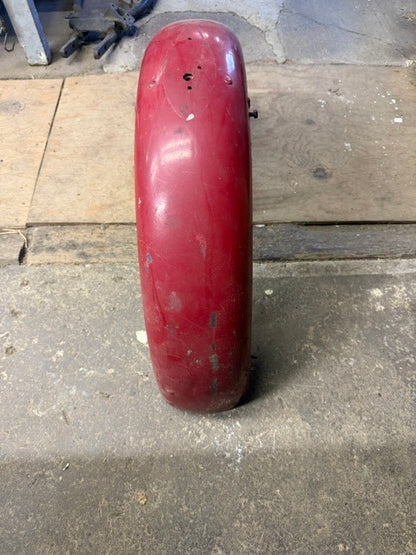 RARE Vintage Indian Motorcycle Sidecar Fender Original Red Steel OEM Antique