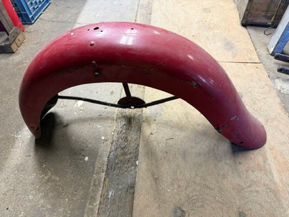 RARE Vintage Indian Motorcycle Sidecar Fender Original Red Steel OEM Antique