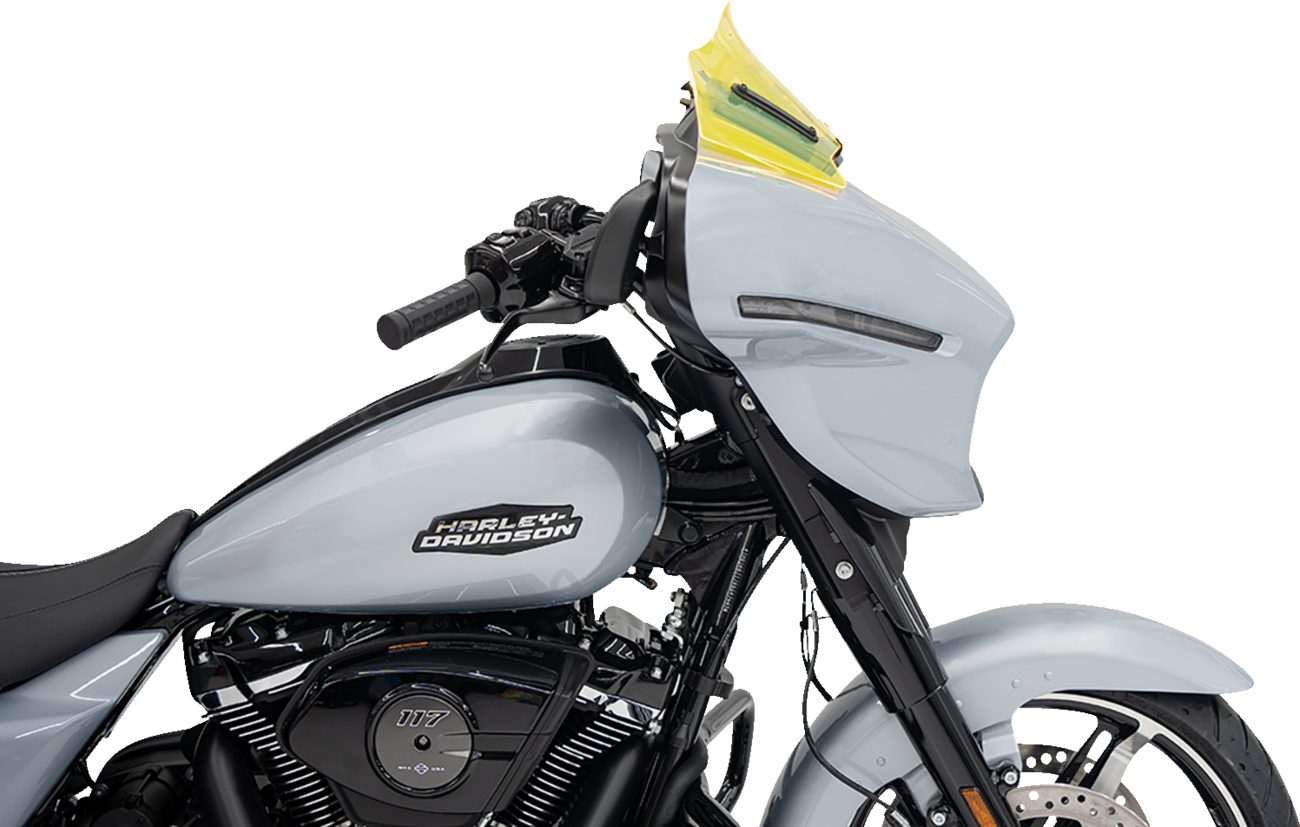 Klock Werks Kolor Flare 8" Yellow Ice Windshield for 2023-25 Harley Street Glide