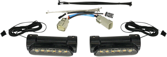Custom Dynamics Black LED Engine Guard Lights 2014-2024 Harley Trike Tri Glide