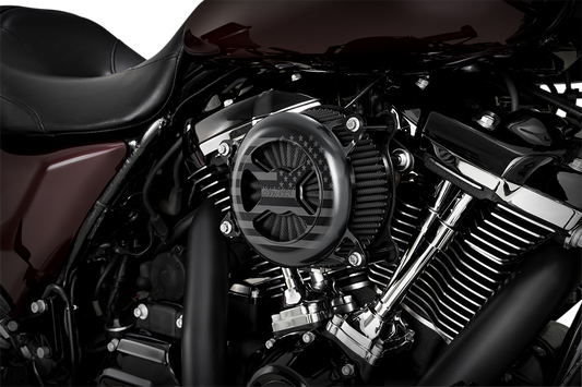 Vance & Hines Black VO2 America Air Filter Cleaner Kit 2017-2024 Harley Touring