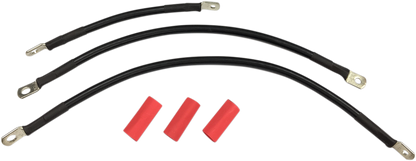 Drag Specialties Black Battery Cable Kit for 1984-1988 Harley Softail FXST FLST