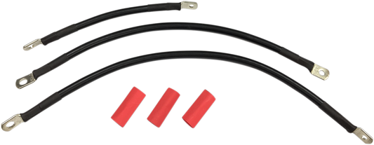 Drag Specialties Black Battery Cable Kit for 1984-1988 Harley Softail FXST FLST