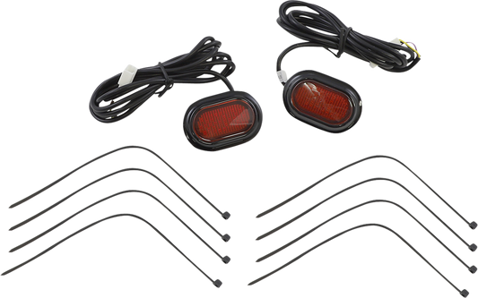 Custom Dynamics Red LED Antenna Grommet Plugz Lights 2006-2024 Harley Touring