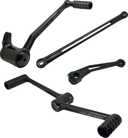 Arlen Ness Black SpeedLiner Heel-Toe Foot Control Kit for 1999-24 Harley Touring