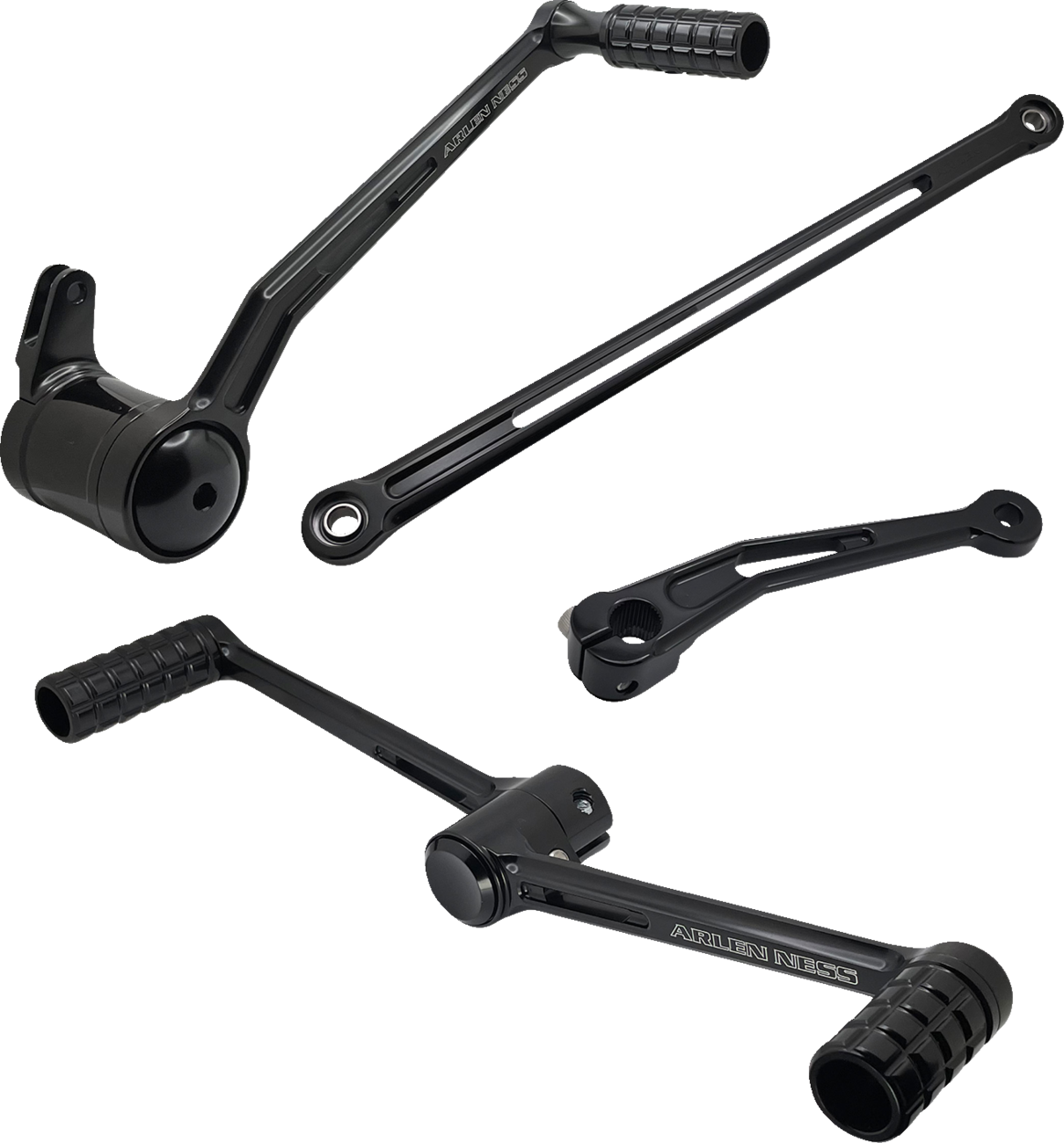 Arlen Ness Black SpeedLiner Heel-Toe Foot Control Kit for 1999-22 Harley Touring