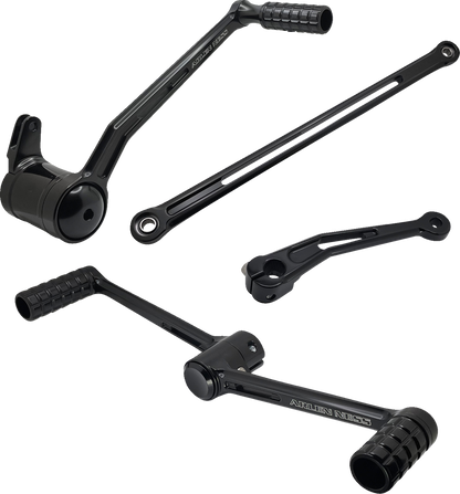 Arlen Ness Black SpeedLiner Heel-Toe Foot Control Kit for 1999-22 Harley Touring