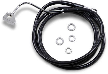 Drag Specialties Black Vinyl Standard +10 ABS Brake Line 2014-22 Harley Touring