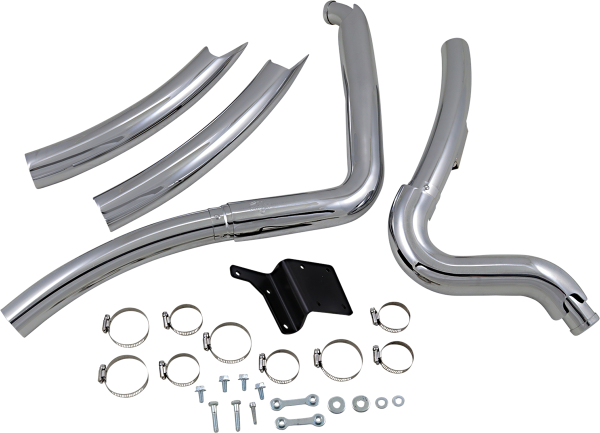 Vance & Hines Big Radius Chrome Exhaust System for 1991-2005 Harley Dyna FXD
