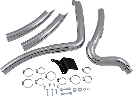 Vance & Hines Big Radius Chrome Exhaust System for 1991-2005 Harley Dyna FXD