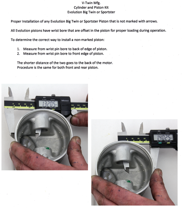 Vtwin 74" Overhead Valve Standard Size 3-7/16" Piston Kit 1941-77 Harley Panhead